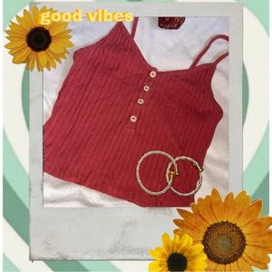 🟢Red Casual Tank Top